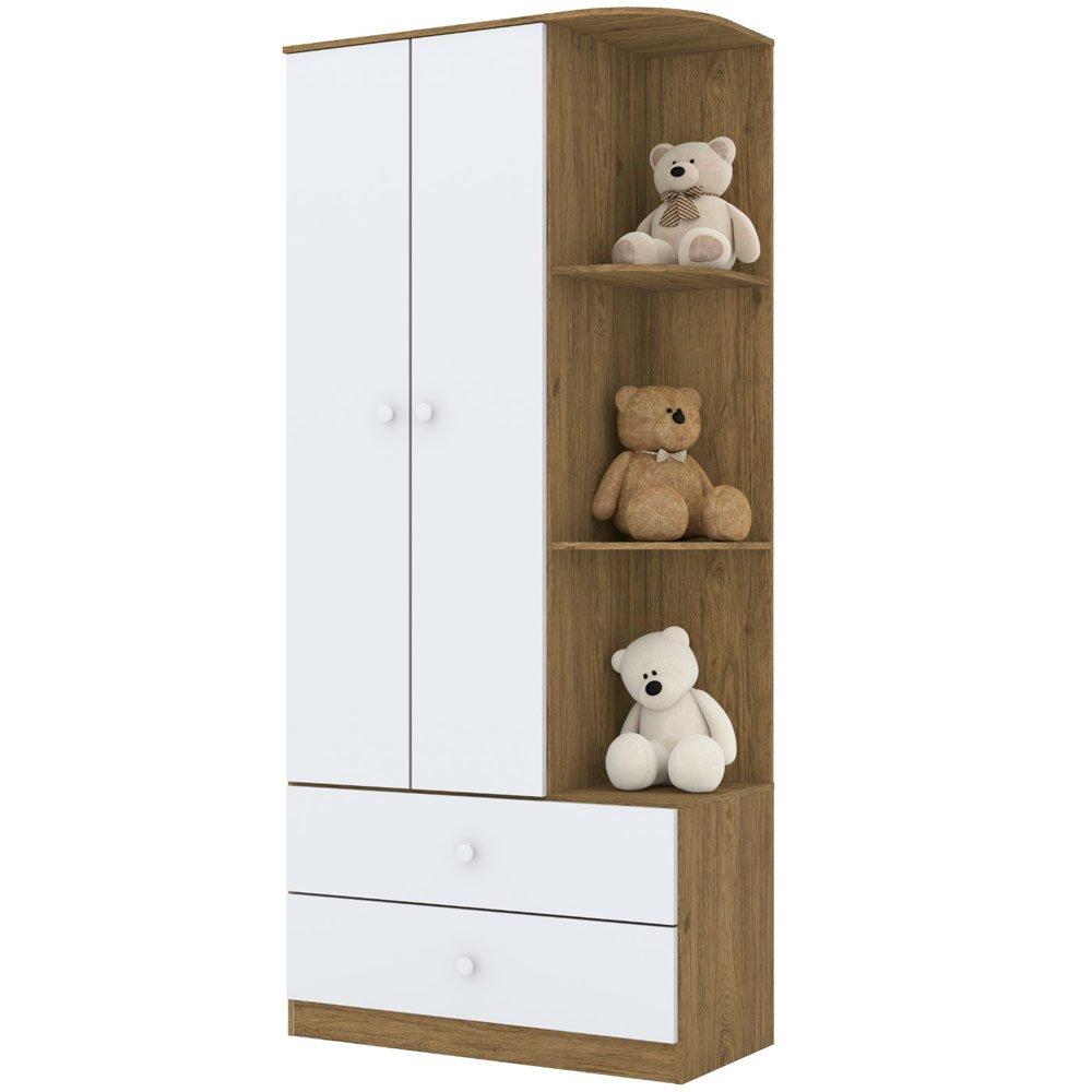 Guarda Roupa Infantil 2 Portas 2 Gavetas Labirinto Henn - 2