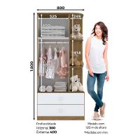 Guarda Roupa Infantil 2 Portas 2 Gavetas Labirinto Henn - 4