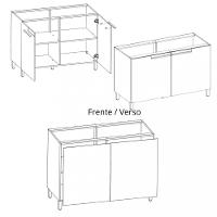 Balcão 2 Portas 120cm sem Tampo Manhattan Ph3073 Herval - 5