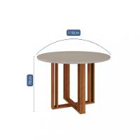 Mesa de Jantar Redonda com Vidro Flora Cimol - 3