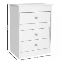 Penteadeira 3 Gavetas com Banqueta MB1011 Movelbento - 3