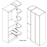 Guarda Roupa Infantil 2 Portas 3 Gavetas MDF Smim New Móveis Peroba - 5