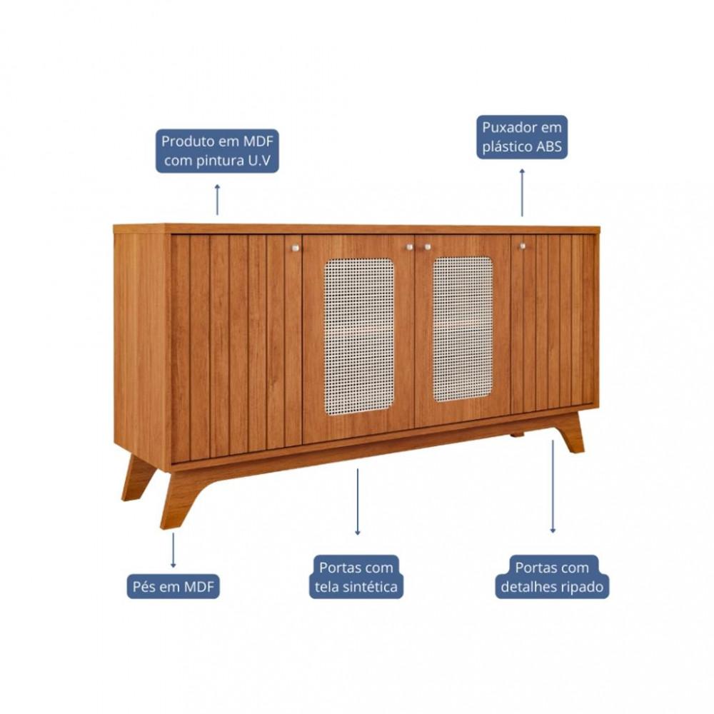 Balcão Buffet 4 Portas Tela Isa Cimol - 3