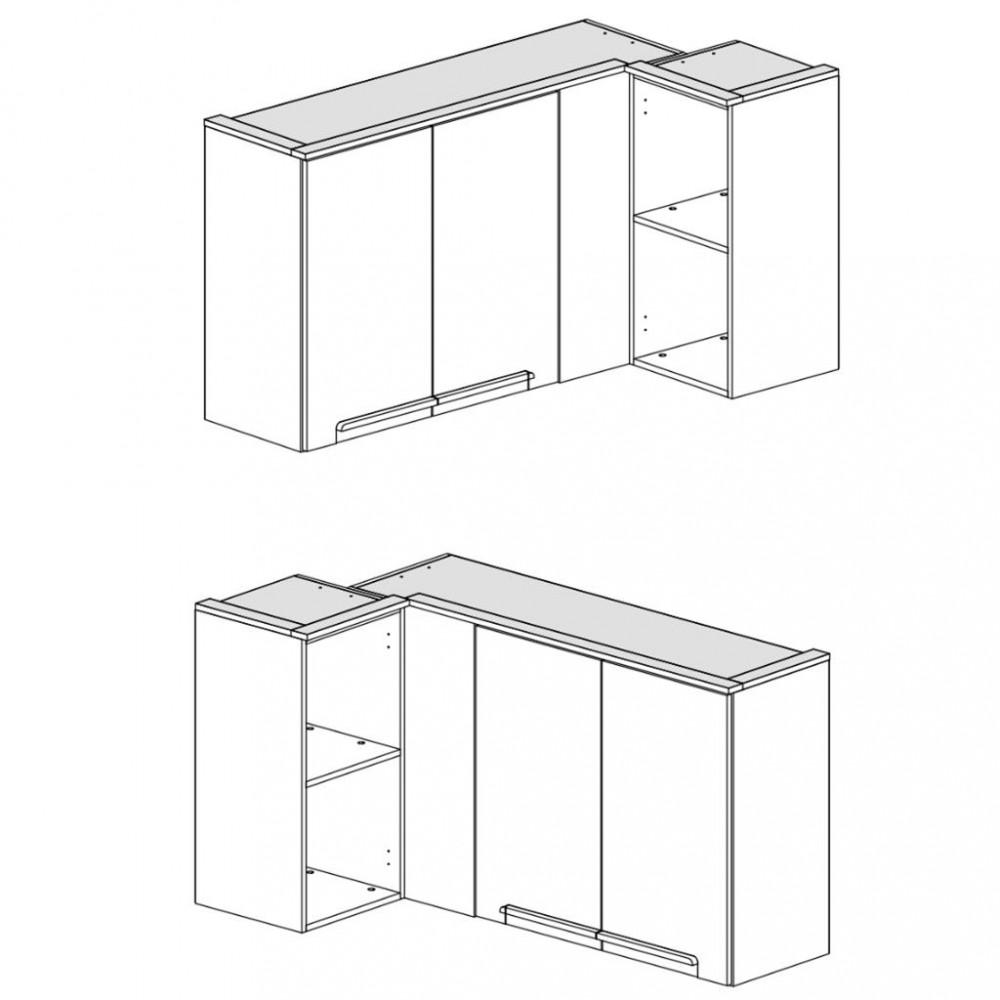 Armário Aéreo Canto 2 Portas Manhattan Herval - 5
