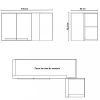 Armário Aéreo Canto 2 Portas Manhattan Herval