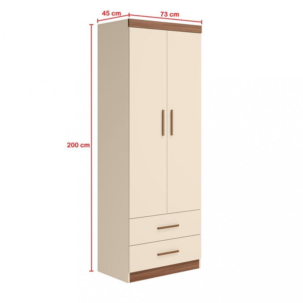 Guarda Roupa Infantil 2 Portas 2 Gavetas Chiara Phoenix Baby - 3