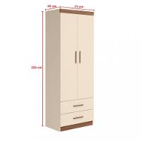 Guarda Roupa Infantil 2 Portas 2 Gavetas Chiara Phoenix Baby - 3