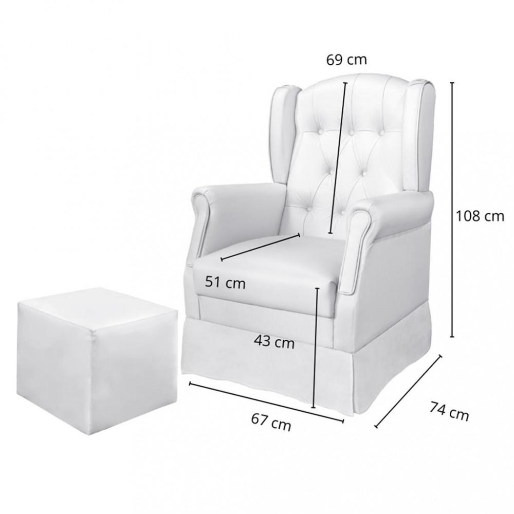 Poltrona de Amamentação Leticia com Puff Phoenix baby - 3