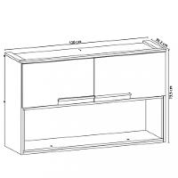 Armario Aereo 2 Porta Manhattan Herval - 4