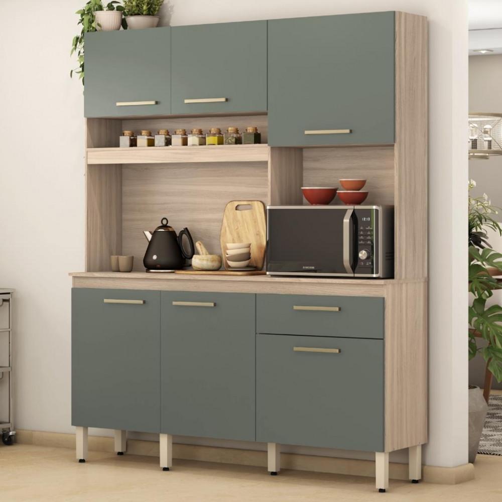 Cozinha Compacta 6 Portas 1 Gaveta Alamo Demobile - 1