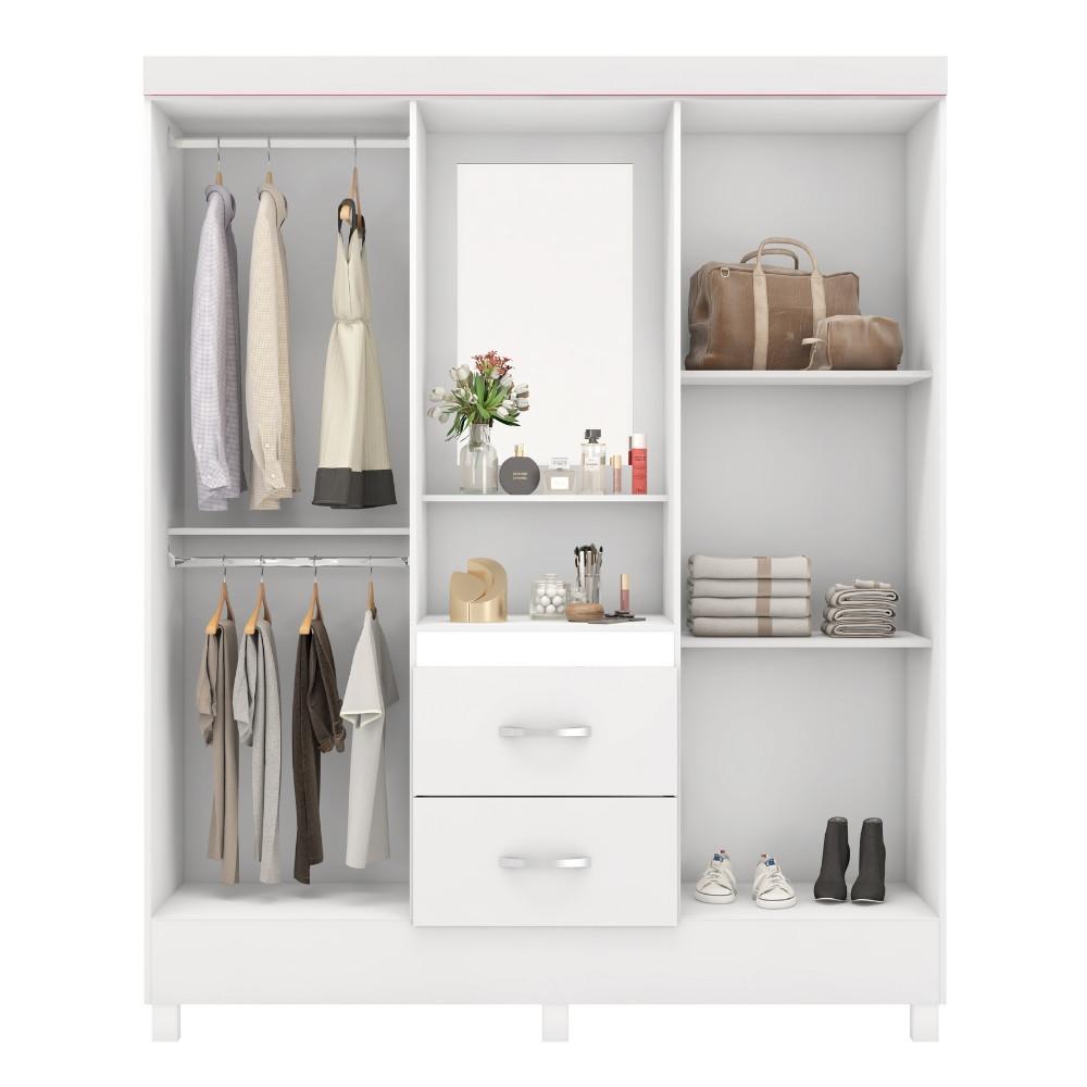 Guarda Roupa Solteiro 4 Portas 2 Gavetas Flex Lord Demobile - 3