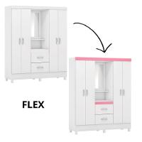Guarda Roupa Solteiro 4 Portas 2 Gavetas Flex Lord Demobile
