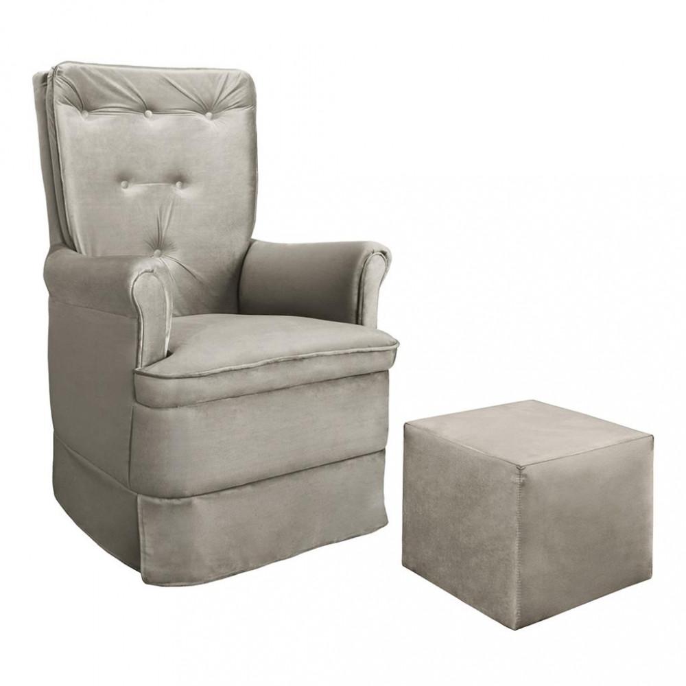 Poltrona de Amamentação com Puff Valentina Phoenix Baby - 2