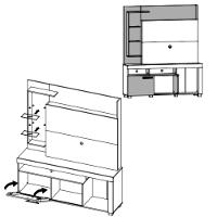 Estante Home para TV até 50 Polegadas 1 Porta Ícaro Madetec - 3