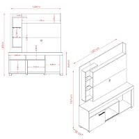 Estante Home para TV até 50 Polegadas 1 Porta Ícaro Madetec - 4