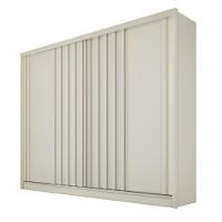 Guarda Roupa Casal 2 Portas de Correr 4 Gavetas Ripado Galati Made Marcs - 2