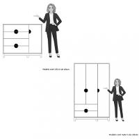 Quarto Cômoda 4 Gavetas 1 Porta e Guarda Roupa 3 Portas 2 Gavetas Ipe Albatroz - 5