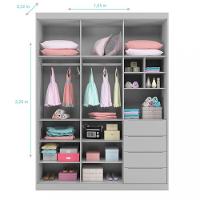 Guarda Roupa Infantil 3 Portas 4 Gavetas Perola Phoenix Baby - 4