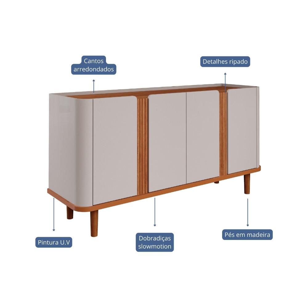 Balcão Buffet 4 Portas Eva Cimol - 3