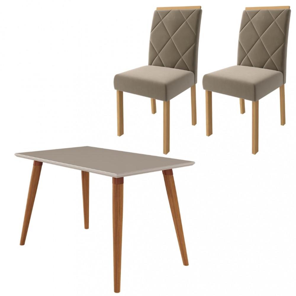 Conjunto Sala de Jantar Mesa Adele 130cm 4 Cadeiras Fernanda Cimol - 2