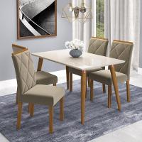 Conjunto Sala de Jantar Mesa Adele 130cm 4 Cadeiras Fernanda Cimol - 1