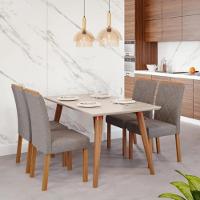 Conjunto Sala de Jantar Mesa Adele 130cm 4 Cadeiras Fernanda Cimol - 1