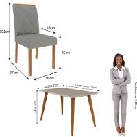 Conjunto Sala de Jantar Mesa Adele 130cm 4 Cadeiras Fernanda Cimol - 4