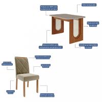 Conjunto Sala de Jantar Mesa Valentina 4 cadeiras Fernanda Cimol - 3