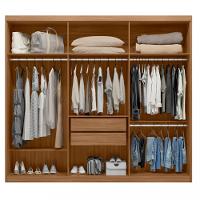 Guarda Roupa Casal com Espelho 3 Portas de Correr 2 Gavetas Dalila Demobile - 3