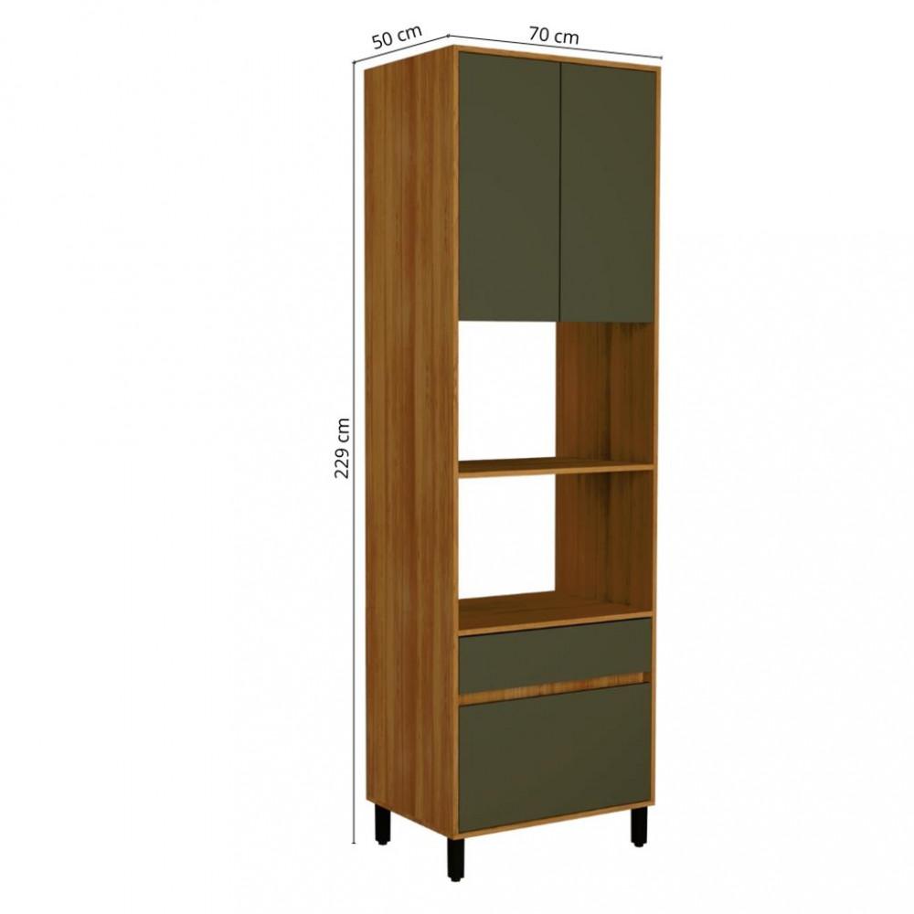 Paneleiro Torre Quente 2 Portas 2 Gavetas 70cm Denver Herval - 3