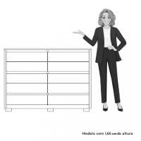 Cômoda 10 Gavetas Duetto Albatroz - 5