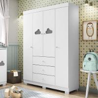 Guarda Roupa Infantil 4 Portas 3 Gavetas Ane Phoenix Baby - 1