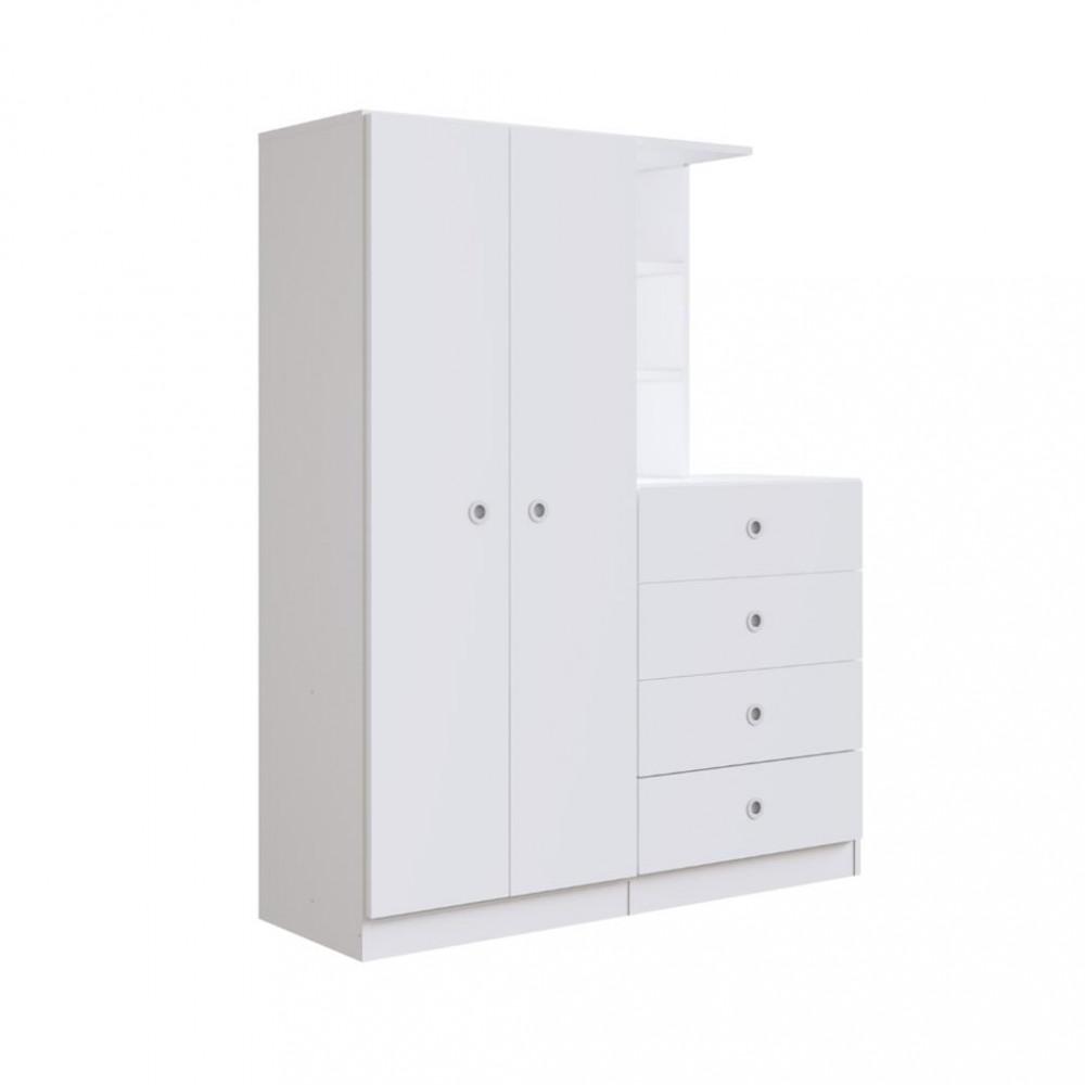 Guarda Roupa Infantil 2 Portas 4 Gavetas Montessoriano Meu Fofinho Art in Moveis - 3