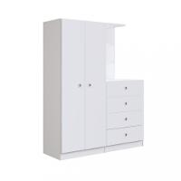 Guarda Roupa Infantil 2 Portas 4 Gavetas Montessoriano Meu Fofinho Art in Moveis - 3