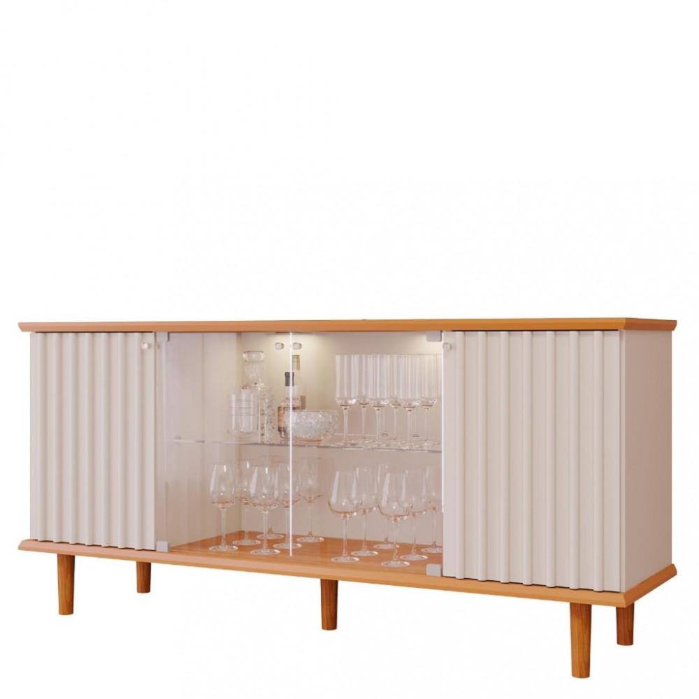 Balcao Buffet 4 Porta Ripado Janice Cimol - 2