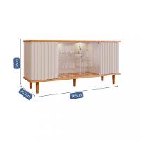 Balcao Buffet 4 Porta Ripado Janice Cimol