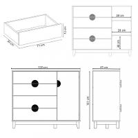 Cômoda 1 Porta 4 Gavetas Ipe Albatroz