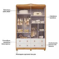 Guarda Roupa Infantil 4 Portas 4 Gavetas Elo Móveis Peroba - 3