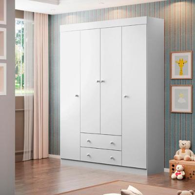 Guarda Roupa Infantil 4 Portas 2 Gavetas Helena Phoenix Baby