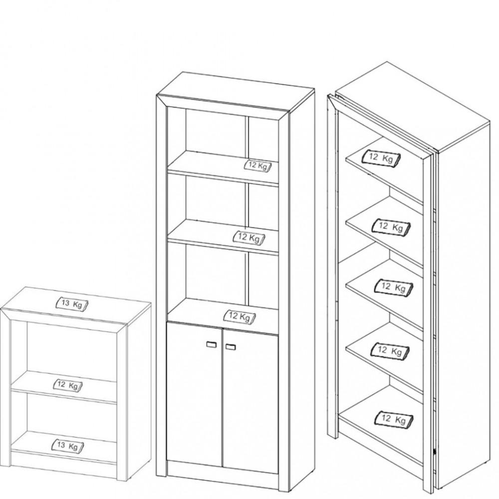 Conjunto para Escritório Balcão Estante e Armário ME41 Tecnomobili - 3