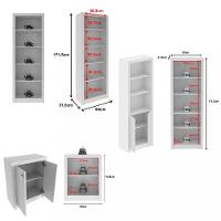 Conjunto para Escritório Balcão Estante e Armário ME41 Tecnomobili - 4