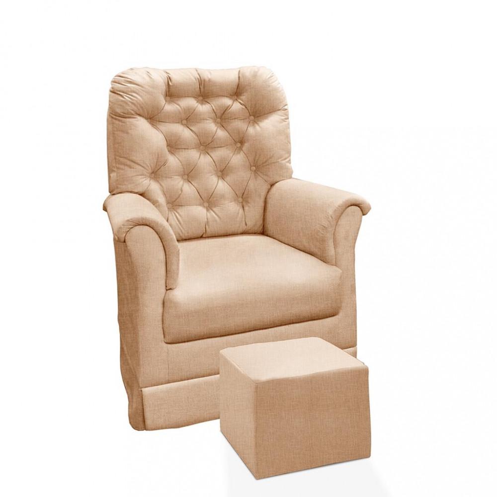 Poltrona de Amamentação com Puff Agatha Phoenix Baby - 2