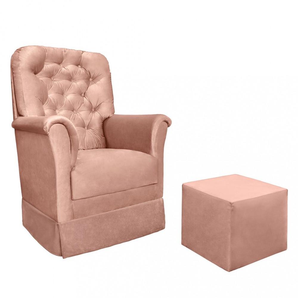 Poltrona de Amamentação com Puff Agatha Phoenix Baby - 2