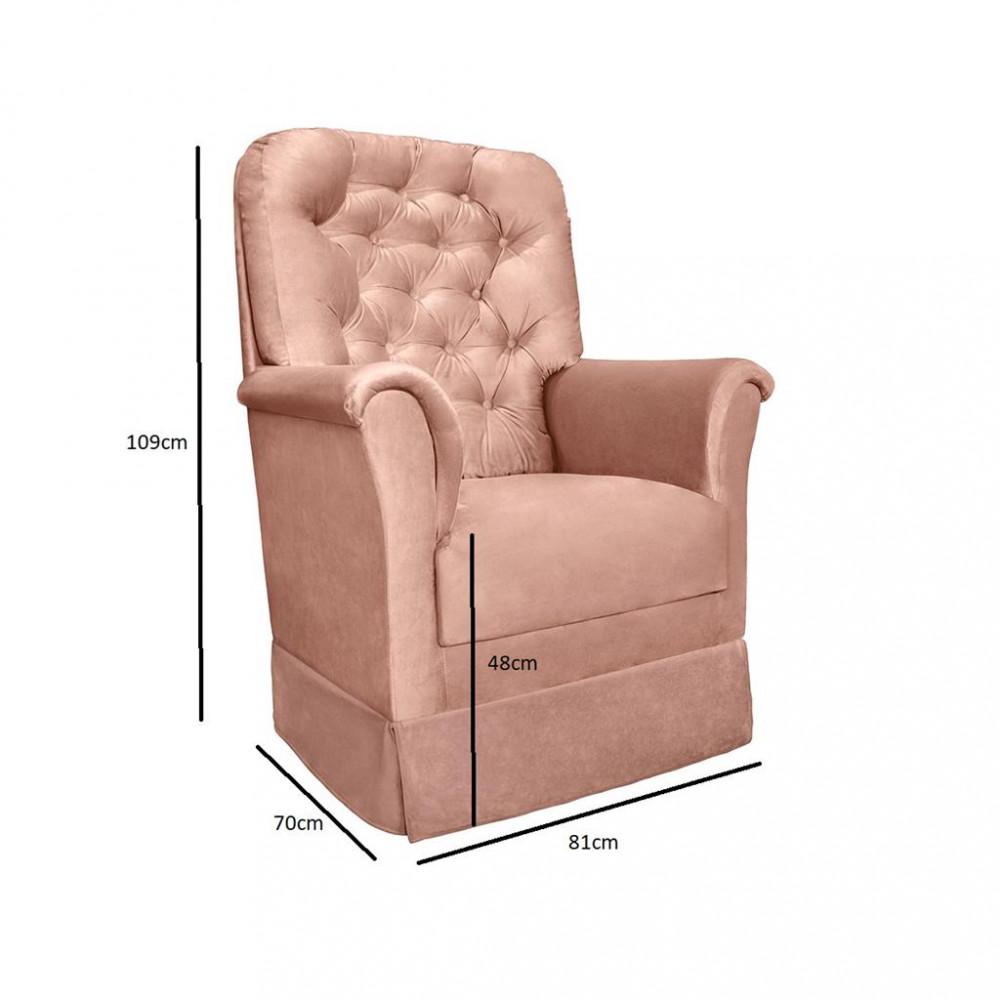 Poltrona de Amamentação com Puff Agatha Phoenix Baby - 3