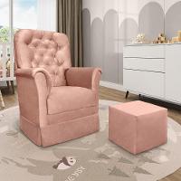 Poltrona de Amamentação com Puff Agatha Phoenix Baby - 1