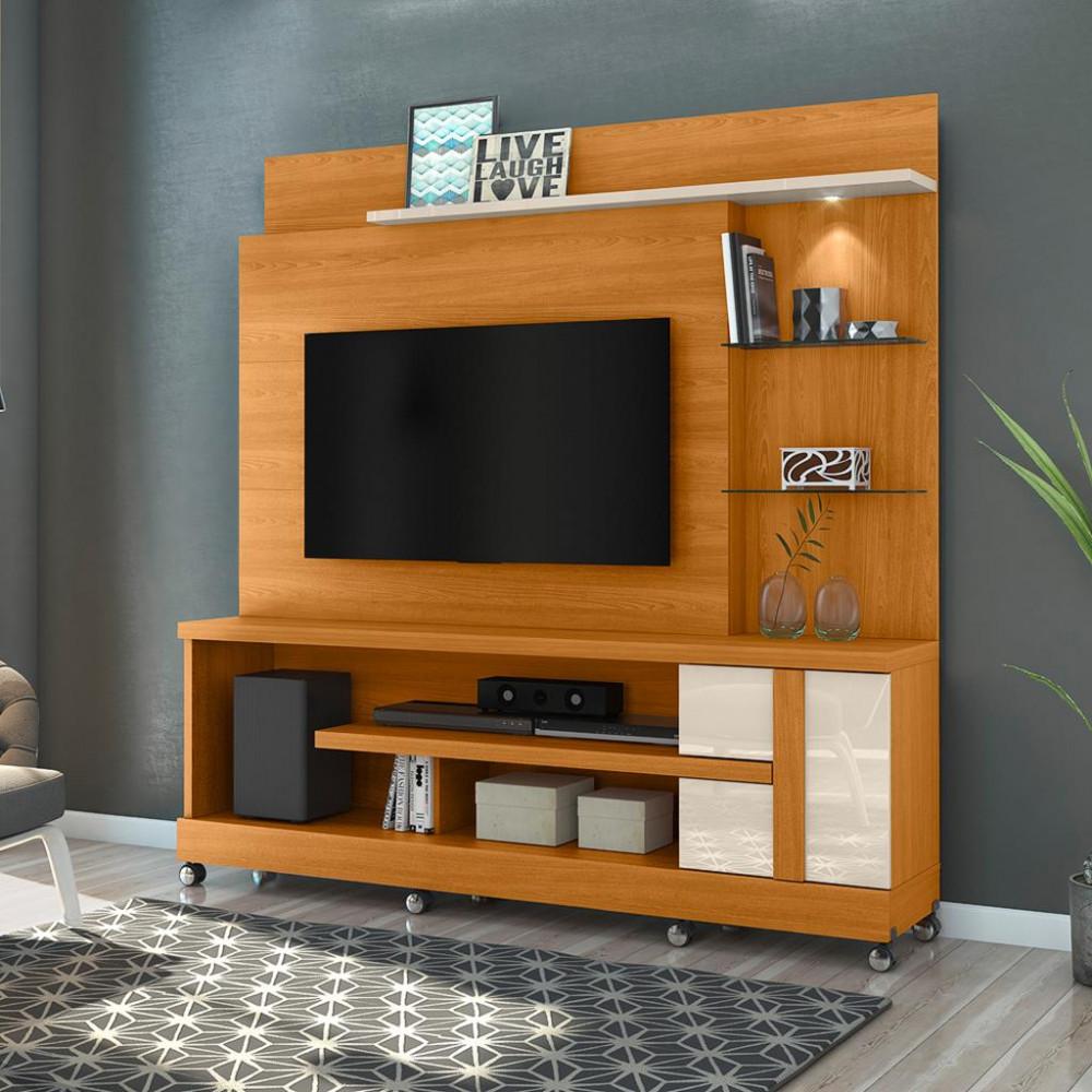 Estante home para TV até 55 Polegadas com Rodizio LED Alan Madetec - 1