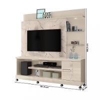 Estante home para TV até 55 Polegadas com Rodizio LED Alan Madetec - 3
