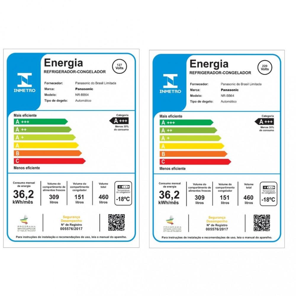 Geladeira Panasonic BB64 Frost Free Inverter 460L - 4