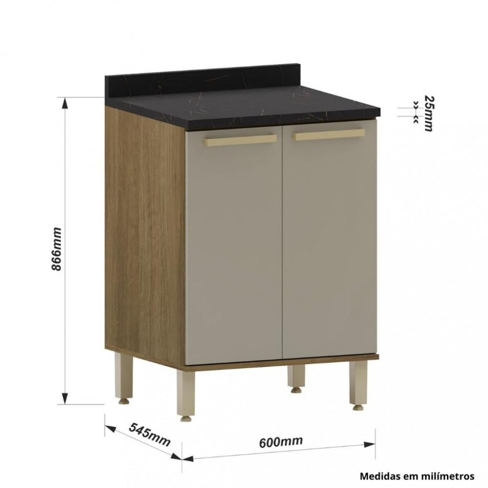Balcão 2 Portas 60cm Isis Luciane - 4