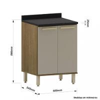 Balcão 2 Portas 60cm Isis Luciane - 4